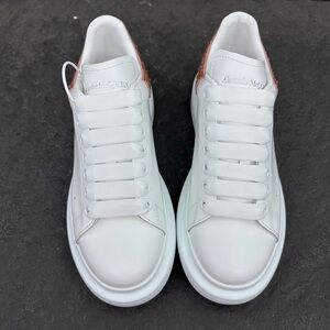 Alexander McQueen White and Rose Sneakers